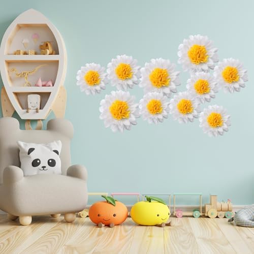 Dunzoom 24 Pack Daisy Tissue Paper Decorations