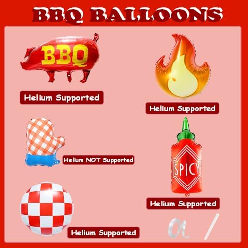 BBQ Balloons Decor Kit for Baby Q and BBQ Parties