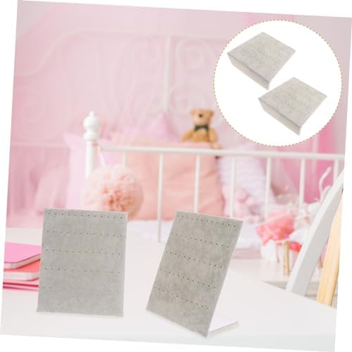 KESYOO 2pcs Vertical Earring Stand Flannelette Jewelry Display Holder for Earrings and Accessories