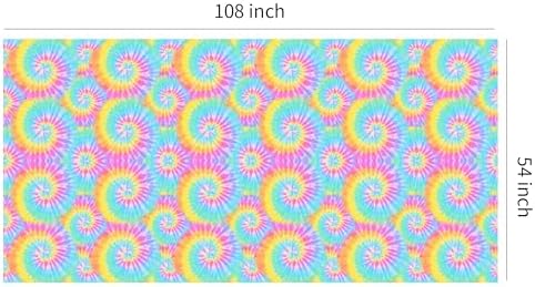Tie Dye Tablecloth Set - 3 Pack for Birthday Parties