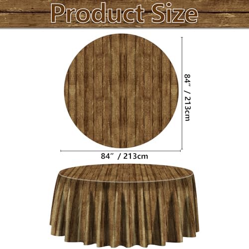 3 Pcs Wood Grain Tablecloths for Western Party Decorations