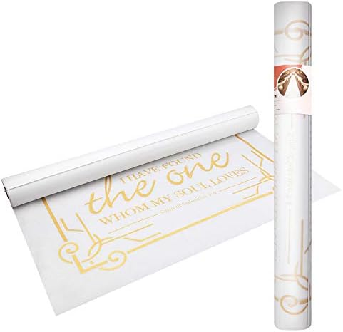 Wedding Aisle Runner 50ft X 3ft Gold Print