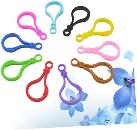 50pcs Assorted Color Acrylic Keyring Clasps for DIY Crafting and Party Favors