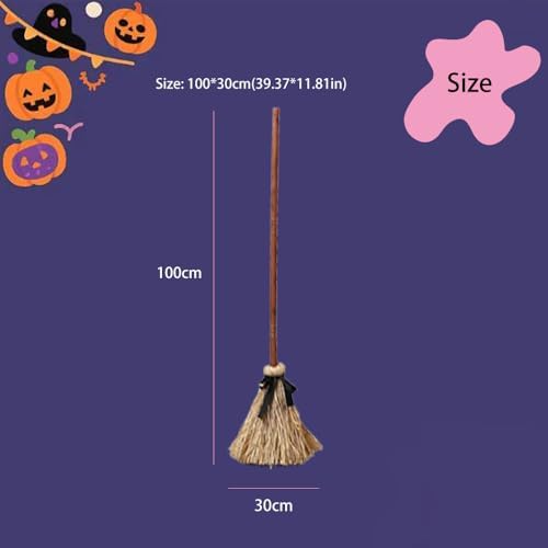 Animated Halloween Broom with Lights and Sound