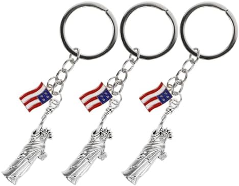 LUOZZY 3 Pcs Statue Of Liberty Keychain US Theme Party Favors