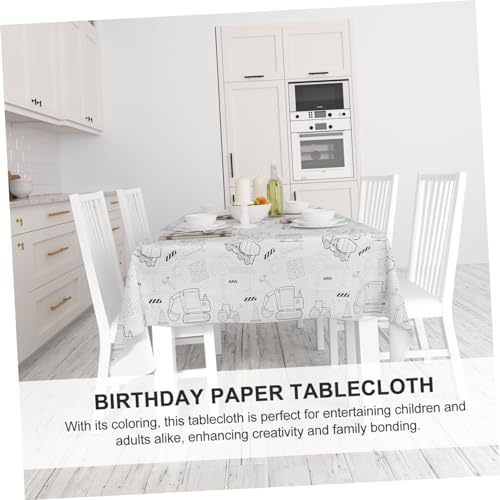 Jojofuny Birthday Themed Paper Tablecloth for Boys and Girls Parties