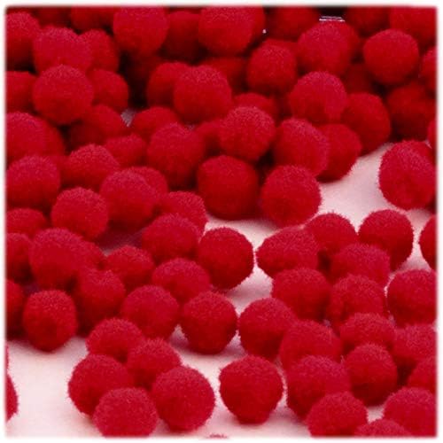 The Crafts Outlet 1000 Piece Red Pom Poms 12mm