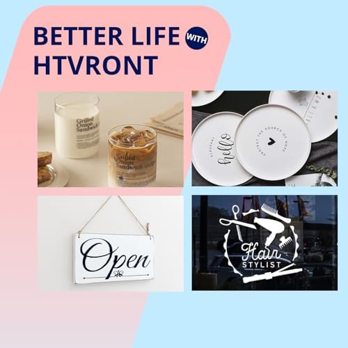 HTVRONT White Permanent Vinyl 12x65FT for Cricut and Silhouette