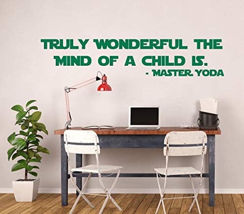 Yoda Child Quote Decal - Star Wars Vinyl Sticker - Wall Art for Bedrooms and Playrooms