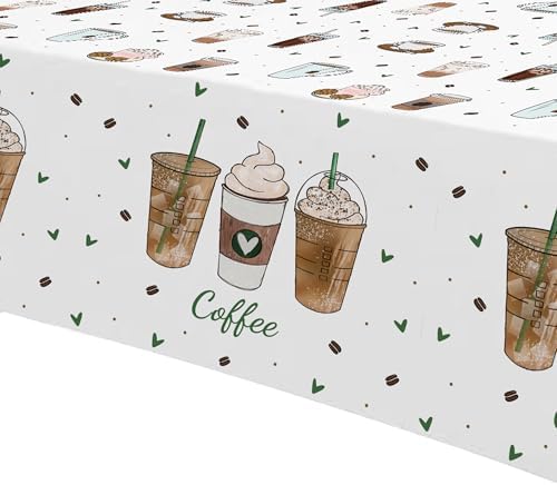 Coffee Party Decorations Tablecloth 3 Pack