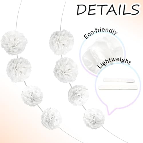 Yosawa 12 Pcs Tissue Paper Pom Poms Flowers Decorations
