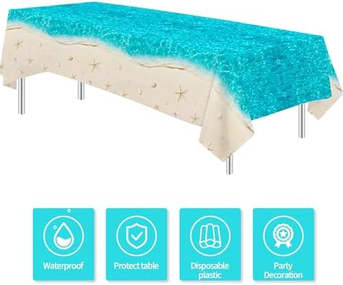 Srua Don Beach Party Tablecloths 3 Pack 55x86 Inches