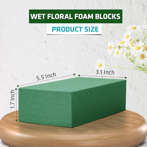 3 PCS Wet Floral Foam Blocks for Fresh Flowers and Decorations