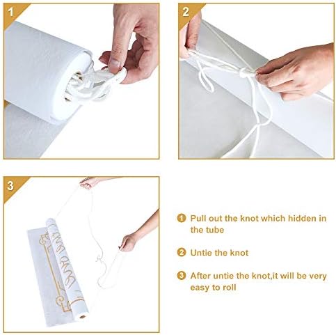 Wedding Aisle Runner 50ft X 3ft White Print