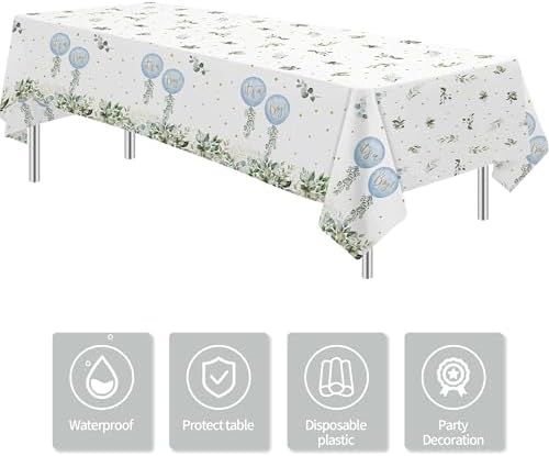 Baby Boy Balloon Party Tablecloth 3 Pack