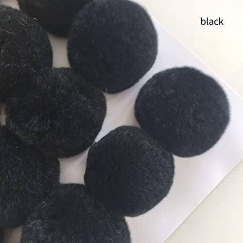 8cm Real Fur Pompons 16pcs Light Grey