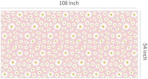 Xigejob Daisy Party Tablecloth 3Pack 54in x 108in