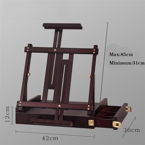 Adjustable Wood Drawer Sketchbox Easel Art Table