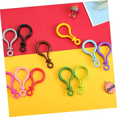 100pcs Acrylic Keyring Hooks Belt Clips for Backpack Pendant Party Favor
