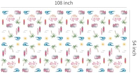 Surfs Up Party Tablecloth - 3 Pack Pink Beach Birthday Decorations