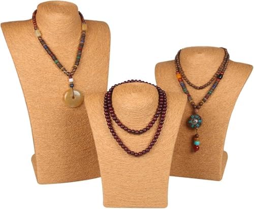 Necklace Display Stand 3PCS Yellow Set