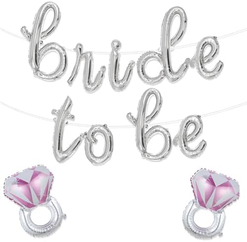 Bachelorette Party Balloons Silver Diamond Ring Bridal Shower Decor
