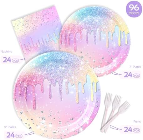Iridescent Diamond Party Decor Set for 24 Guests