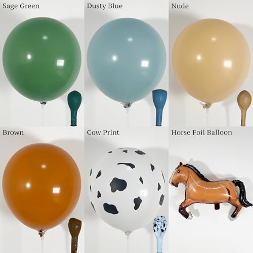 148Pcs Western Balloon Arch Kit with Horse Balloons for Cowboy Birthday Party Decorations