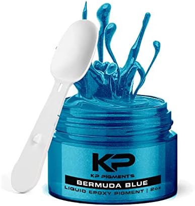 Epoxy Pigment Paste for Resin Crafts Tint with Spoon Bermuda Blue
