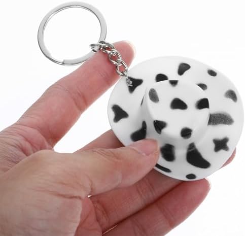 LUOZZY 4 Pcs Vintage Cowboy Hat Keychain Set