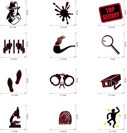 Detective Party Streamer Decor 24pcs PVC Hanging Swirls for Kids Birthday and Halloween