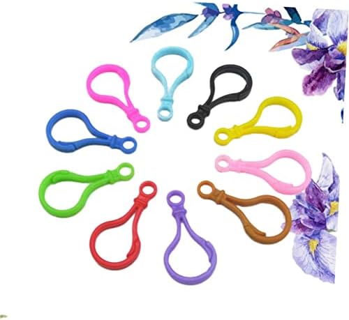 50pcs Assorted Color Acrylic Keyring Clasps for DIY Crafting and Party Favors