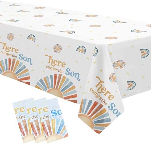 Here Comes The Sun Baby Shower Tablecloth 3 Pcs 54x108