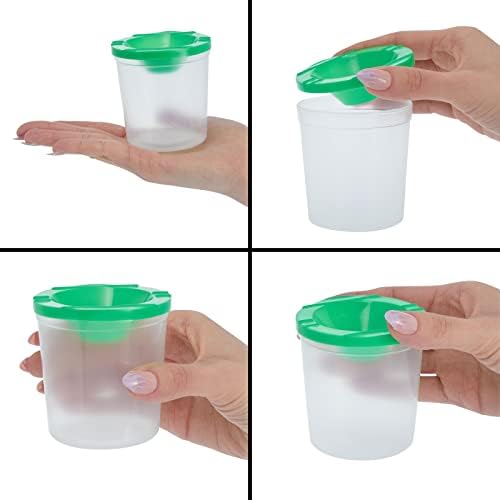 Juvale 12 Pack Spill Proof Paint Cups With Lids for Kids