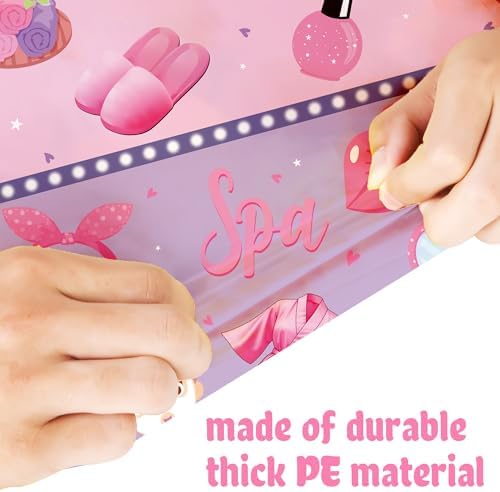 Umoni Spa Tablecloth Makeup Themed Birthday Party Decorations 2PCS