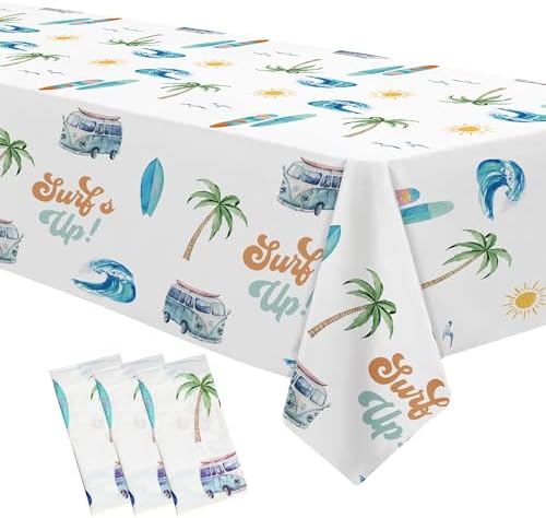 Surfs Up Party Tablecloth Boys 3 Pack