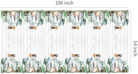 Camping Birthday Party Tablecloth Set 3 Pack 54x108