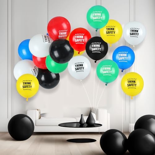 Gejoy 60 Pcs Safety Month Balloons 12 Inch Latex Decorations