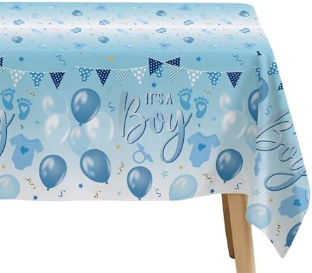 Blue Balloon Baby Shower Tablecloth Set 3 Pack