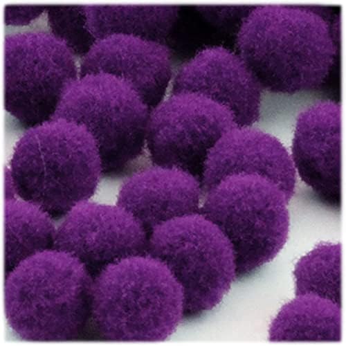 The Crafts Outlet 25-Piece Purple Pom Poms Set