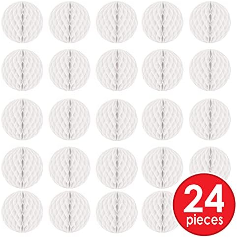 Beistle Tissue Paper Balls 24 Pack 12 Inch White