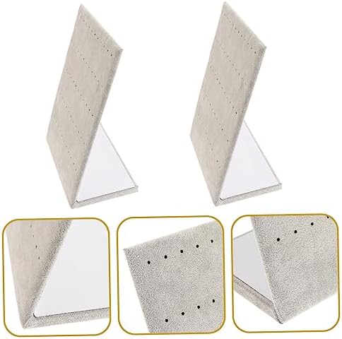 Holibanna 2pcs Flannelette Earring Holder Display Stand