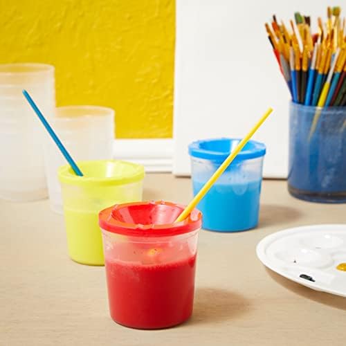 Juvale 12 Pack Spill Proof Paint Cups With Lids for Kids