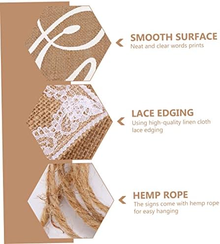 Gadpiparty 2pcs Mr Mrs Burlap Chair Signs for Wedding Decor