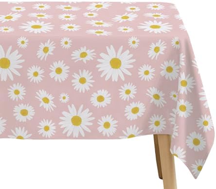 Xigejob Daisy Party Tablecloth 3Pack 54in x 108in