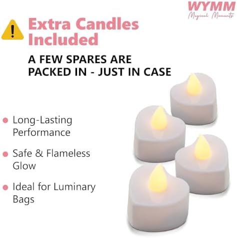 Happy Birthday Light Up Letters with Tea Lights and Rose Petals - Luminary Bags