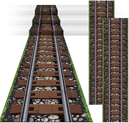TaoBary 24 Inch x 10 Ft Western Plastic Railroad Track Aisle Runner