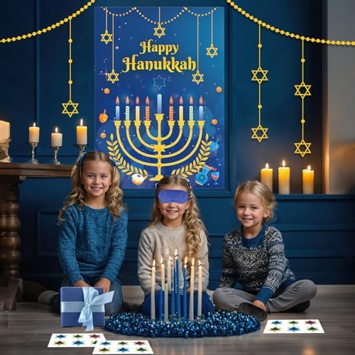 AUGSUN Hanukkah Decorations Game Set