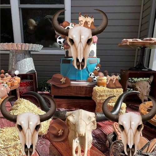 Jumbo 37 Inch Western Long Horn Cow Balloons Pack of 4