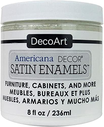 DecoArt Americana Decor 8oz Pure White Satin Acrylic Paint Set with E-book